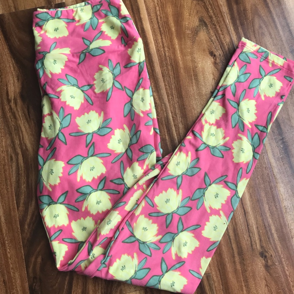 LuLaRoe, Floral Leggings, size OS